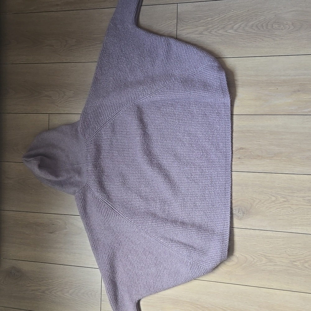 NWT Lavender Hooded Knit Cape One Size - Picture 6 of 8